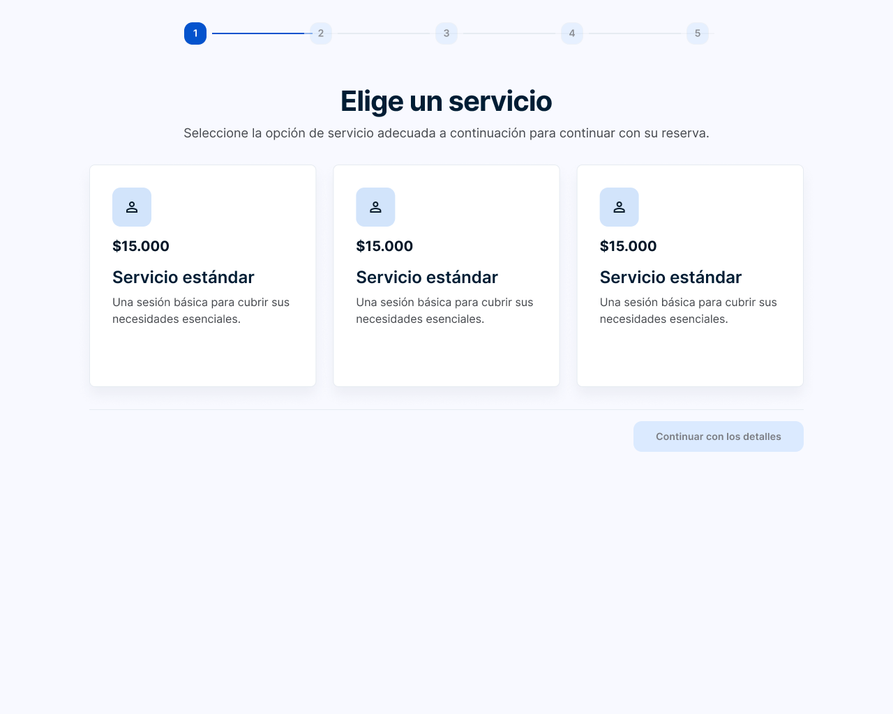Flujo de reserva de Agendify